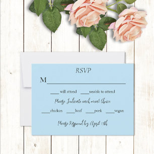 White Unicorn Pastel Floral Fantasy Wedding RSVP Card