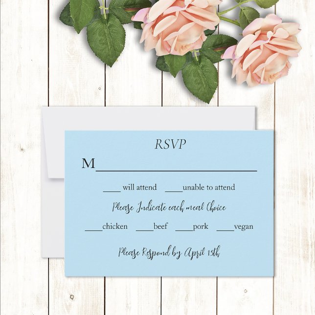 White Unicorn Pastel Floral Fantasy Wedding RSVP Card (Creator Uploaded)