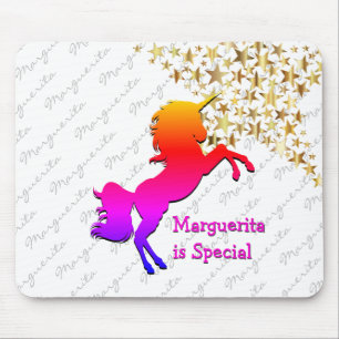 White UNICORN Personalized Keepsake Mouse Pad