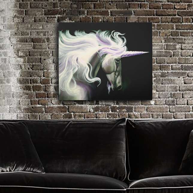 White Unicorn Purple Metal Print (Creator Uploaded)