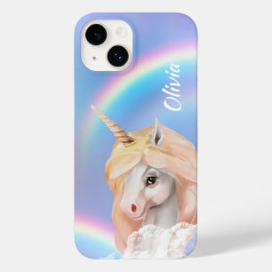 White Unicorn Rainbow Sky Case-Mate iPhone 14 Case