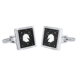 "White Unicorn Sigil" Black Holiday  Cuff Links