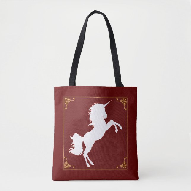 White Unicorn Tote Bag (Front)