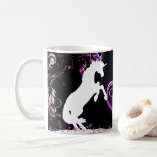 White Unicorn V (Colorful Splash) Coffee Mug