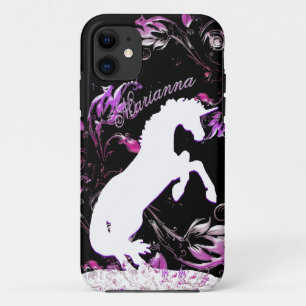 White Unicorn V (Colorful Splash/personalize) iPhone 11 Case