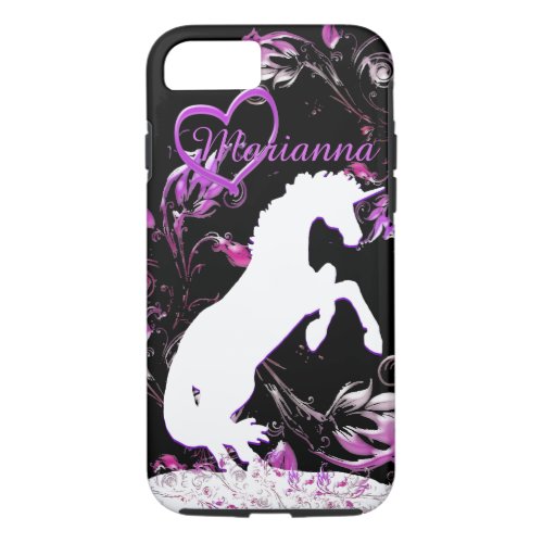 White Unicorn V Colorful Splashpersonalize iPhone 87 Case