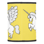 White Unicorn Yellow Decor Lamp Shade (Back)