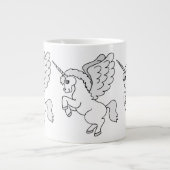White Unicorns Giant Coffee Mug (Front)