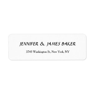 White Unique Creative Clean Stylish Family Name Label