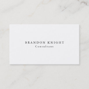White Unique Original Classical Professional Business Card