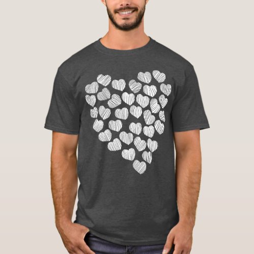 White Valentine Heart T_Shirt