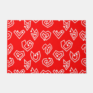 White Valentine's Mazes Doormat