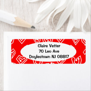 White Valentine's Mazes Label