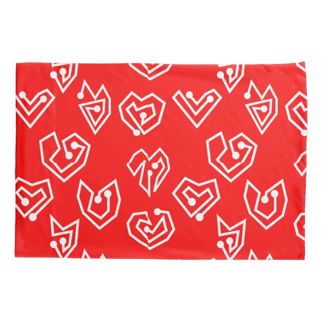 White Valentine's Mazes  Pillow Case (Back)