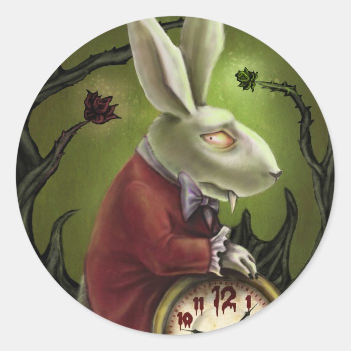 White Vampire Rabbit Sticker