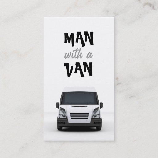 Customizable White Van Business Card