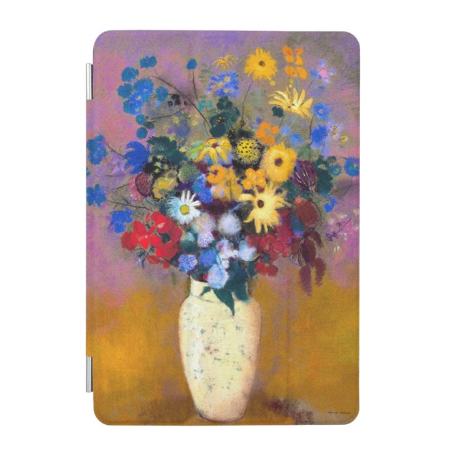 White Vase with Flowers Odilon Redon iPad Mini Cover (Front)