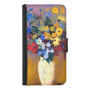 White Vase with Flowers Odilon Redon Samsung Galaxy S5 Wallet Case