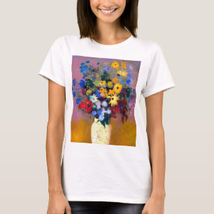 White Vase with Flowers Odilon Redon T-Shirt
