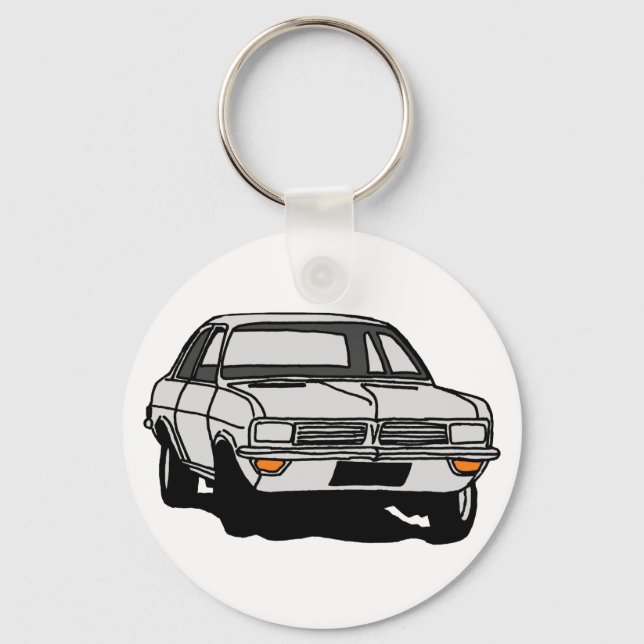 White Vauxhall Viva HC Keychain (Front)