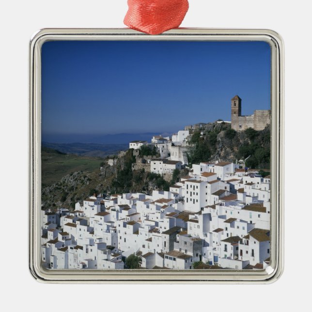 White Village of Casares, Andalusia, Spain 2 Metal Ornament (Front)