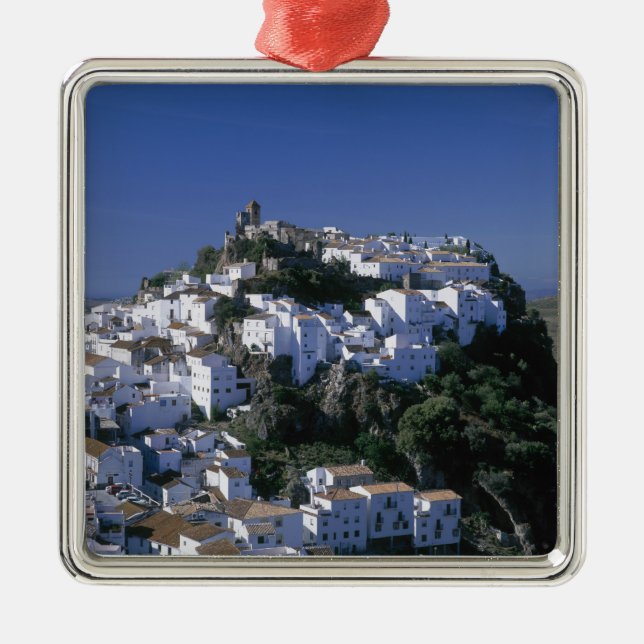 White Village of Casares, Andalusia, Spain Metal Ornament (Front)