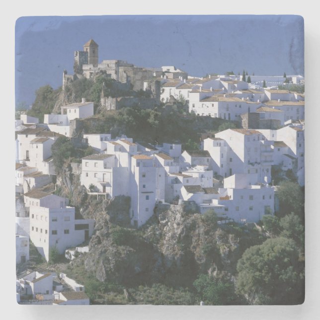 White Village of Casares, Andalusia, Spain Stone Coaster (Front)