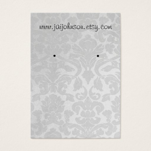 Customizable White Vintage Background Earring Cards Business Cards