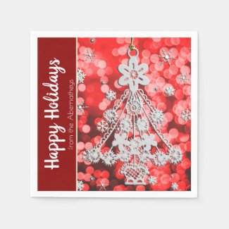 White Vintage Christmas Tree Ornament Template