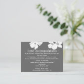 White Vintage Dogwood Hotel Accommodation Cards (Standing Front)
