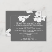 White Vintage Dogwood Hotel Accommodation Cards (Front/Back)
