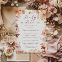 White Vintage Floral Fall Baby In Bloom Shower