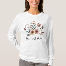 White Vintage Floral Flower Wildflower Long Sleeve