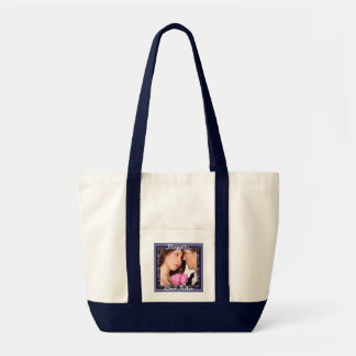 White Vintage Floral Wedding Favors Tote Bag