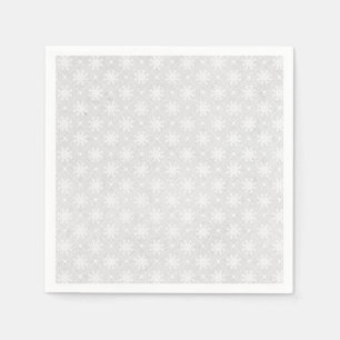 White Vintage Holiday Christmas Snowflake Napkins