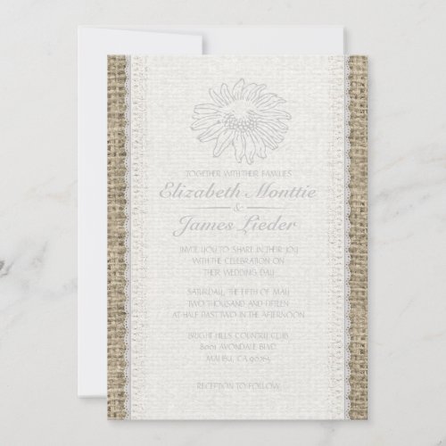 White Vintage Lace Wedding Invitations
