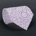 White Vintage Paisley Pattern Muted Purple Neck Tie<br><div class="desc">This white vintage paisley pattern over the muted purple is an understated but elegant tie you can wear to the office or out to dinner. The muted purple background is a changeable color to match your colors.</div>