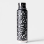 White vintage paisley pattern water bottle<br><div class="desc">White vintage paisley pattern over the color of the bottle.</div>