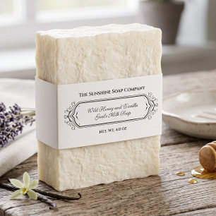 White Vintage Style Soap Belly Band