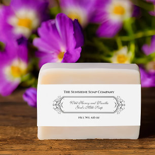 White Vintage Style Soap Belly Band