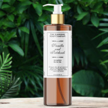 White vintage waterproof cosmetics bottle label