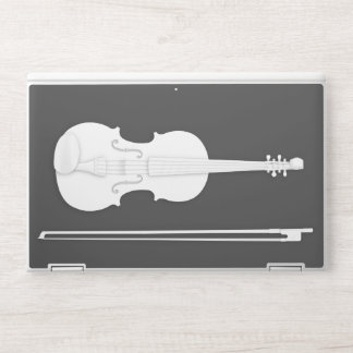 White Violin & Bow Paper Illusion by Mozartini HP Laptop Skin