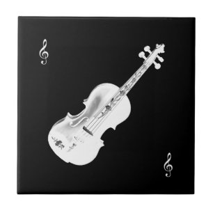 white violin ceramic tile