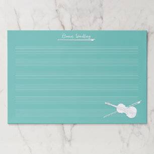 White Violin Custom Aqua Giant Music Manuscript Paper Pad