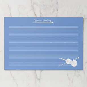 White Violin Custom Blue Giant Music Manuscript Paper Pad