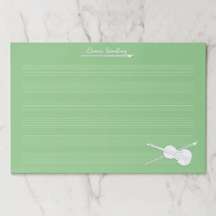 White Violin Custom Green Giant Music Manuscript Paper Pad