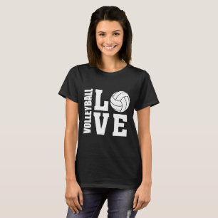 White Volleyball Love, Volleyball t-shirt