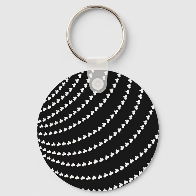 White Vortex Keychain (Front)