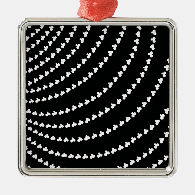 White Vortex Metal Ornament (Front)