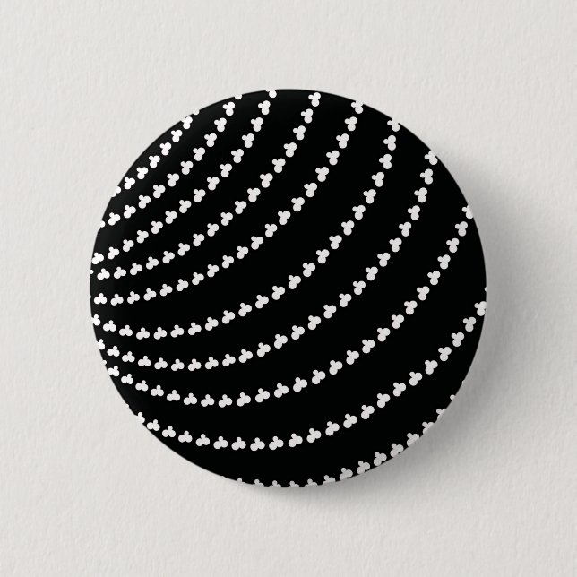 White Vortex Pinback Button (Front)